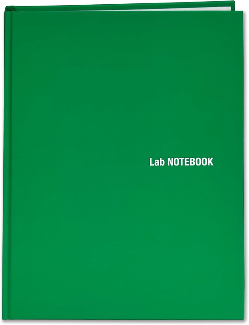 BookFactory Green Lab Notebook/100 Page Sewn Laboratory Notebook - Professional Grade - 100 Pages, 8.5'' x 11'' Laminate Hardbound Cover, Soft Touch (Made in USA) - Image 1